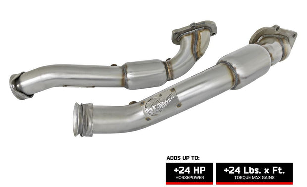 48-34130-YC C7 Corvette Z06 connection pipes with cats - afe power