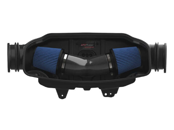 C8 Corvette Stingray with aFe 57-10013R Carbon Fiber Intake Installed in Engine Bay