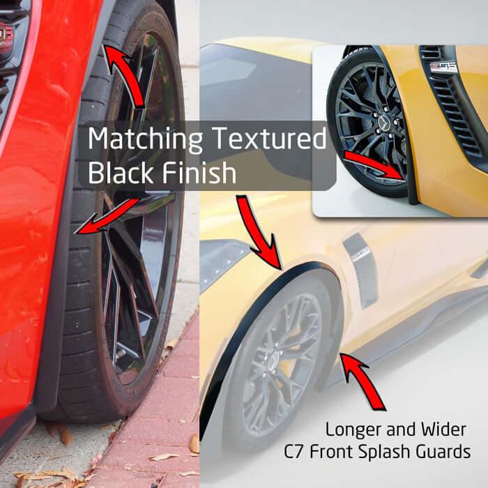 ACS Composite c7 corvette enhanced front wheel splash guards