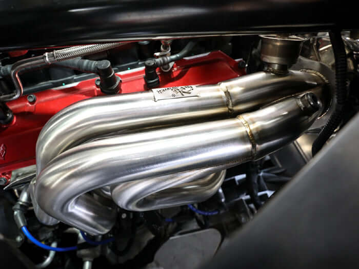 Afe twisted steel long tube header for the c8 corvette stingray