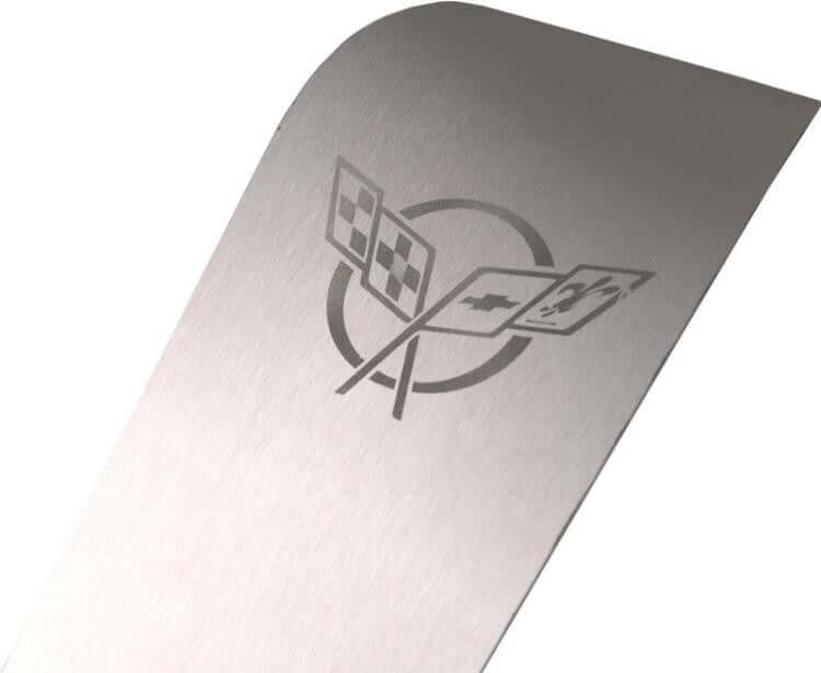 C5 Corvette Cross Flags Logo for door Sill guards