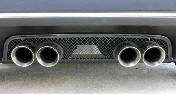 C6 Corvette Black Laser Mesh Exhaust Plate