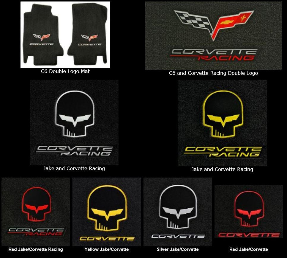 C6 Corvette Lloyd Mats Floor Mats - Double Logo - Ultimat (2008-2012)
