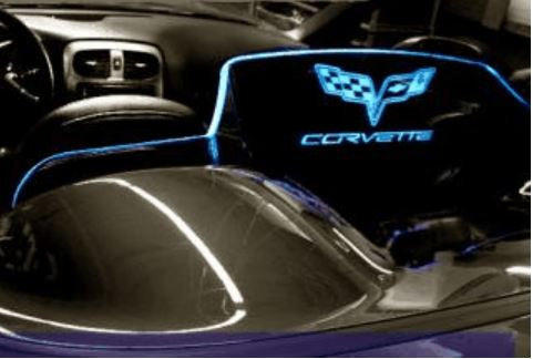 C6 Corvette Etched and Illuminated windrestrictor windscreen