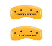 C6 Corvette caliper cover - yellow - rear