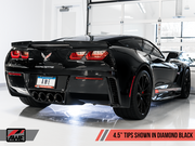 C7 Corvette Grand Sport AWE Valveback exhaust in Black Diamond  Tips 3020-43079