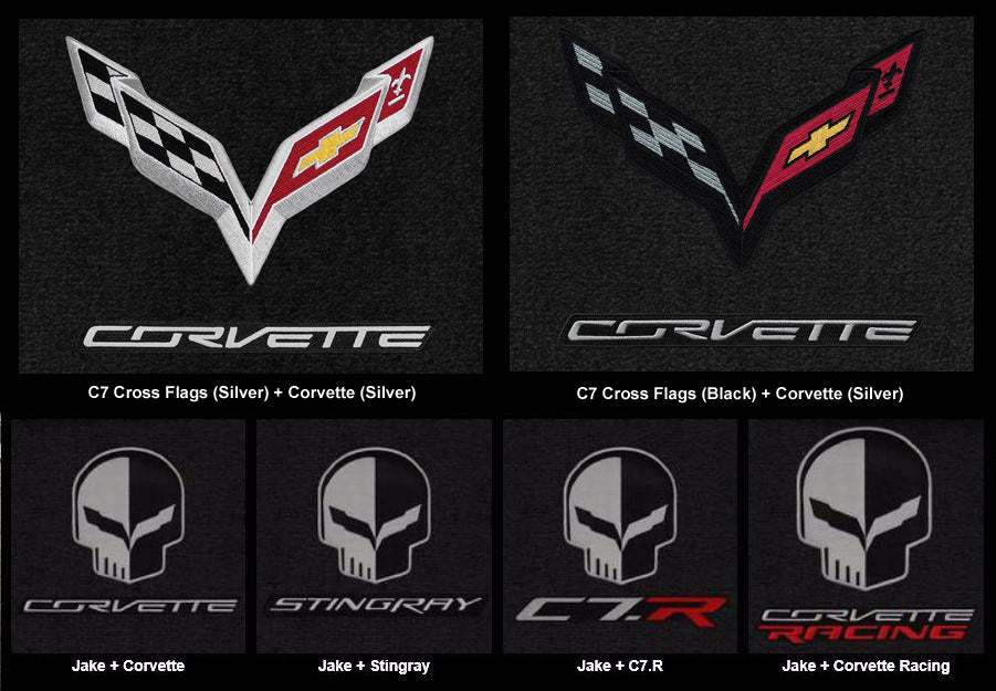 C7 Corvette Lloyd Mats Double logos