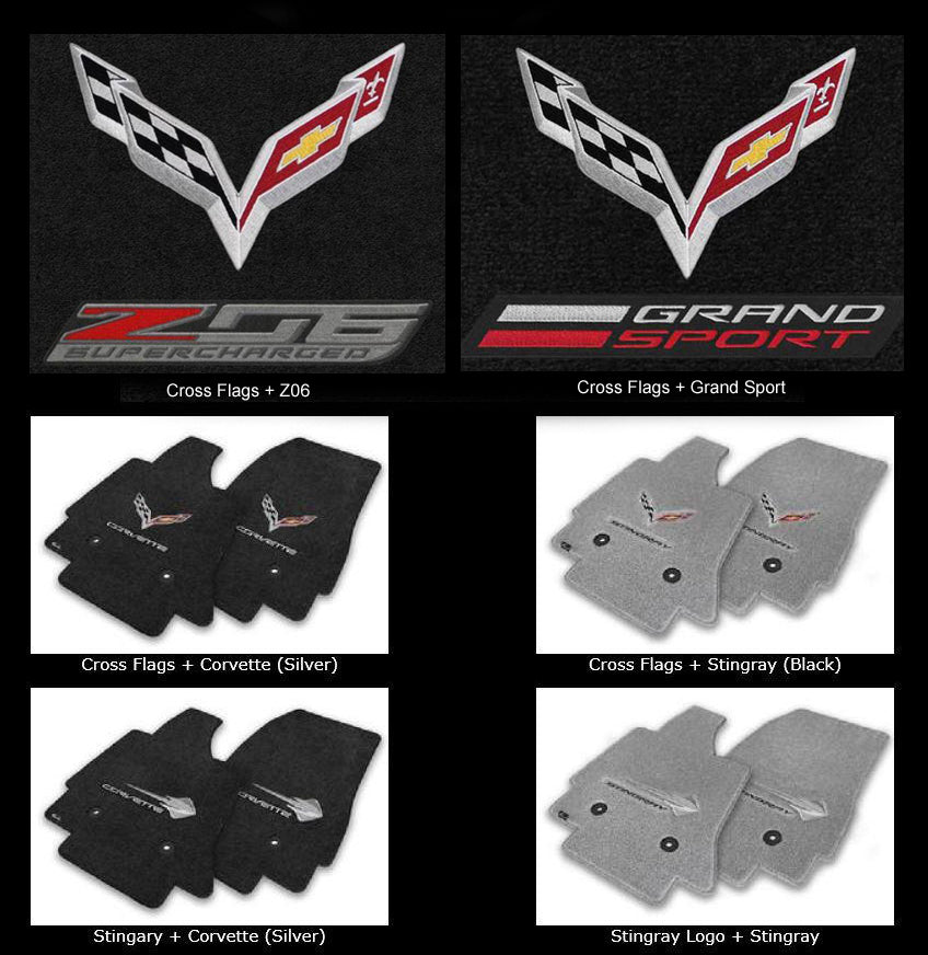 C7 Corvette Lloyd Mats Double logos