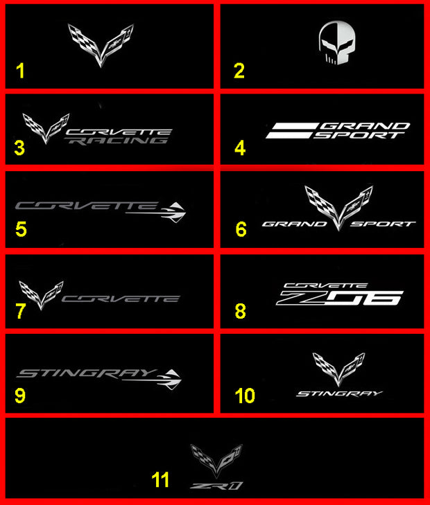 C7 Corvette Windscreen Logos - Windrestrictor