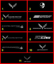 C7 Corvette Windscreen Logos Windrestrictor