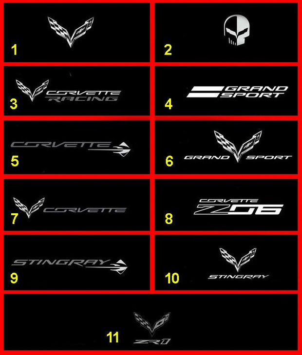 C7 Corvette Windscreen Logos Windrestrictor