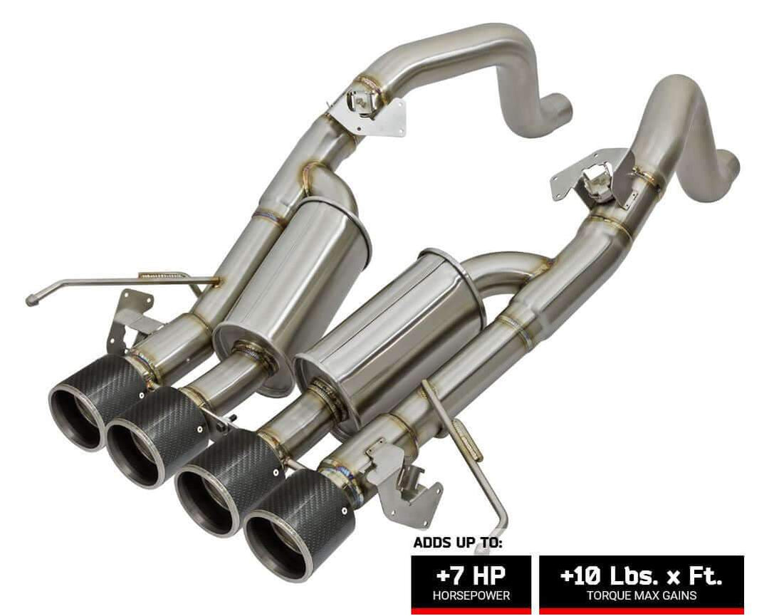 C7 Corvette afe mach force exhaust with carbon fiber tips 49-34056-C