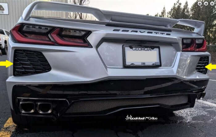 C8 Corvette Rear Bumper Grilles and Screens