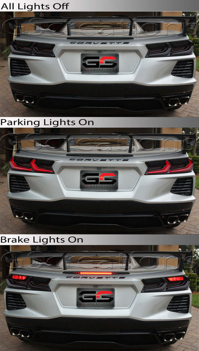 C8 Corvette Smoked Tail Light Covers
