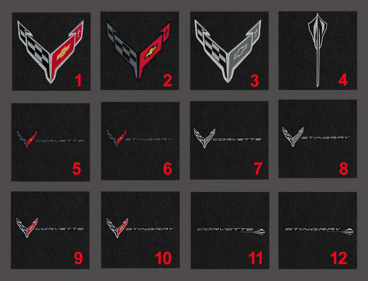 C8 Corvette Stingray Lloyd Mats Floor Mat Logos