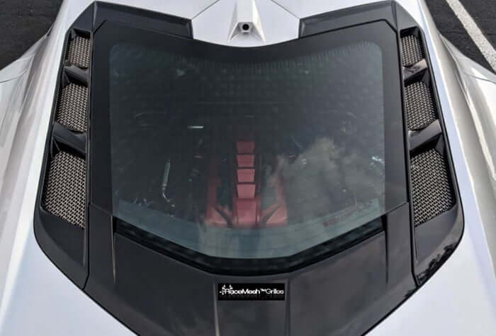 C8 Corvette Stingray RaceMesh Engine Grilles