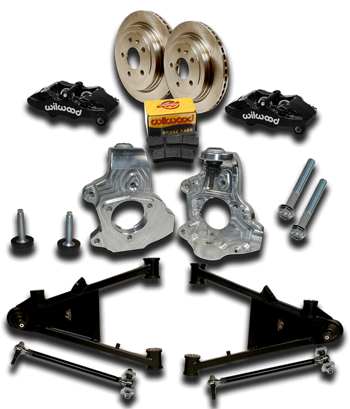 LG Motorsports C7 Corvette billet drag spindle kit for 15 wheels