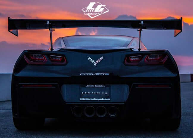 LG Motorsports GT2 Rear Wing - Carbon Fiber