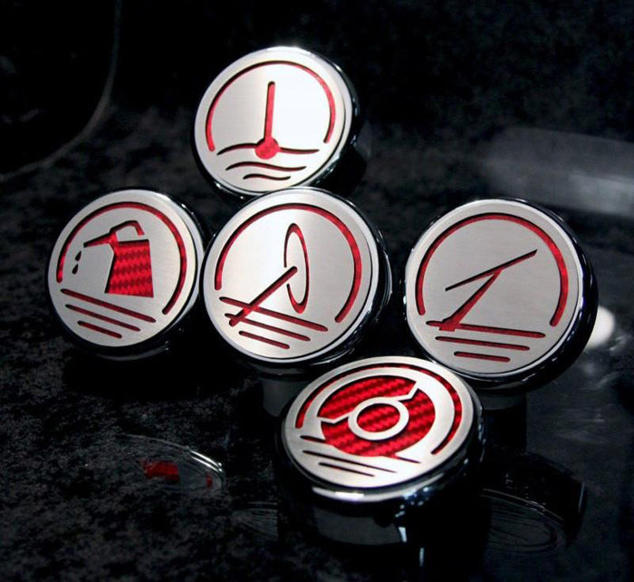 red c6 corvette fluid caps