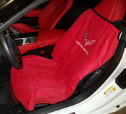 SA100COR7R -  Seat Armour Adrenalin red seat towels for the C7 corvette
