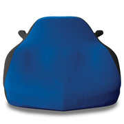 blue and black stretch satin car cover - c5 corvette