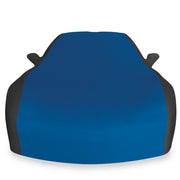 c6 corvette blue and black stretch satin car cover