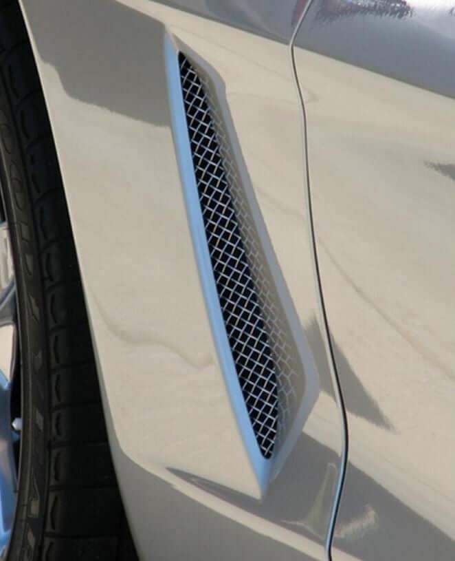 c6 corvette racemesh front fender grilles