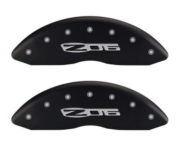 c6 corvette z06 gloss black caliper cover - rear