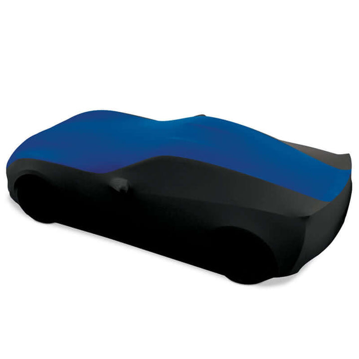 c7 corvette blue and black stretch satin car cover 27176421 - west coast corvette