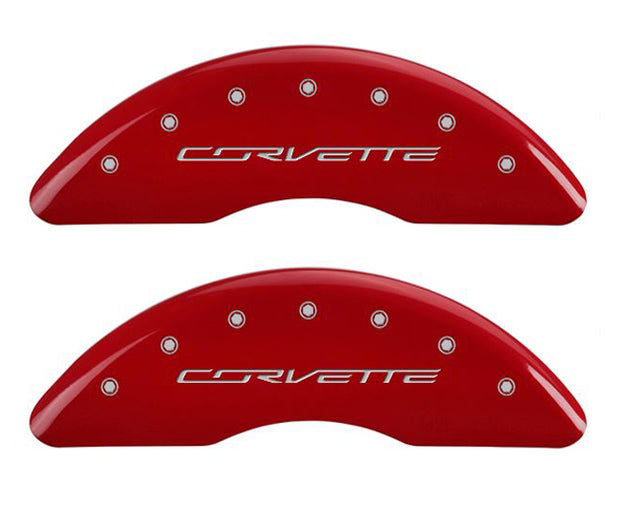 c7 corvette caliper covers - red