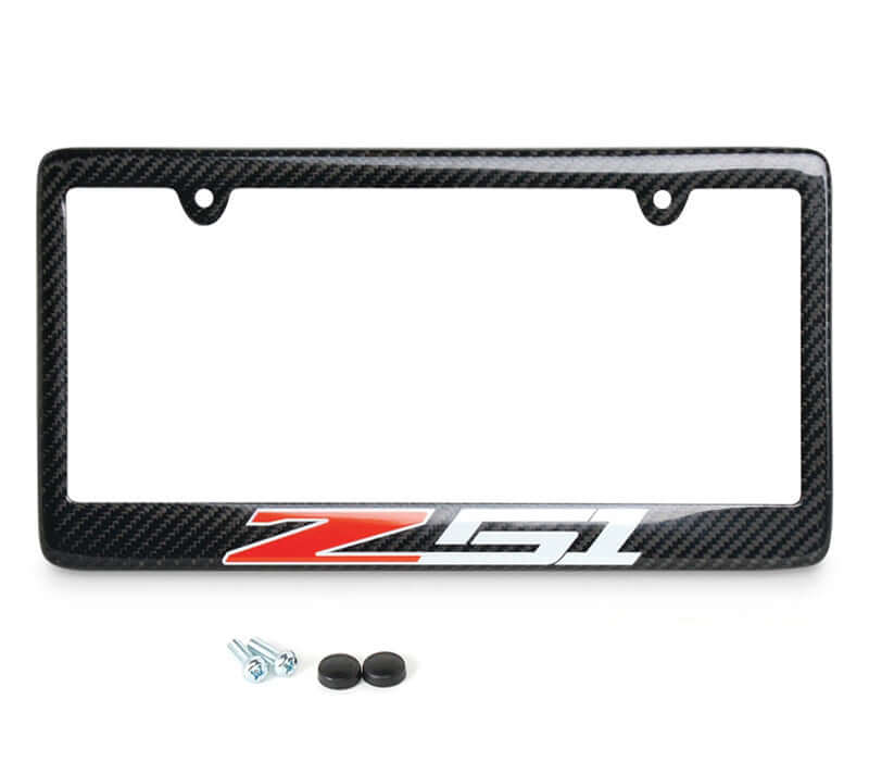 c6 corvette carbon fiber license plate frame