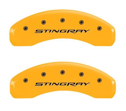 c7 corvette rear caliper cover - yellow