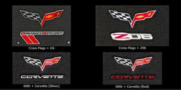 double logo lloyd mats for the c6 corvette floor mats