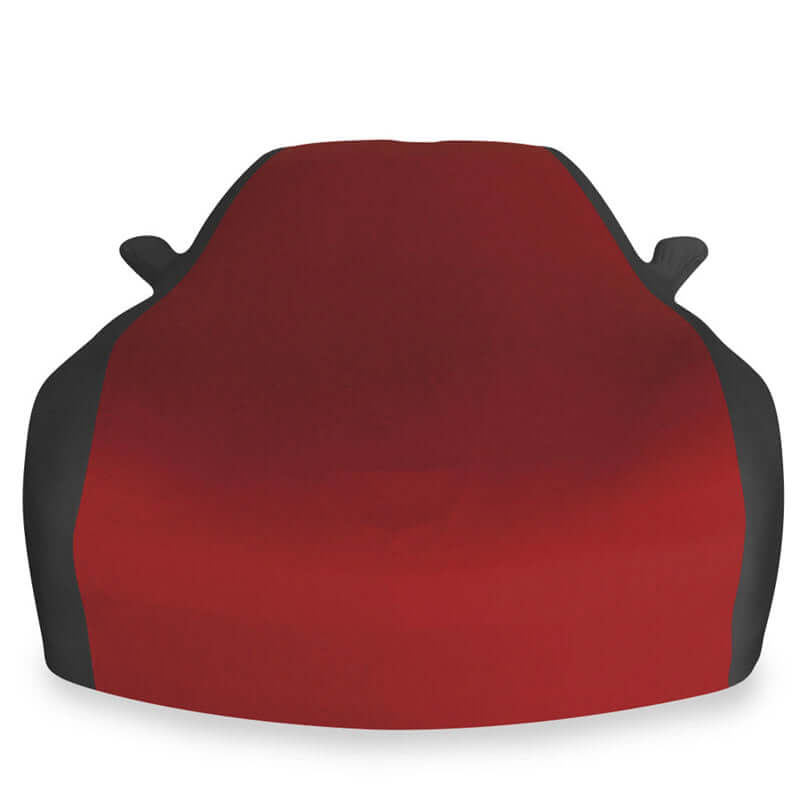 west coast corvette dark red and black stretch satin car cover c6
